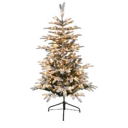 Puleo International 4.5ft. Pre-Lit Aspen Fir Christmas Tree