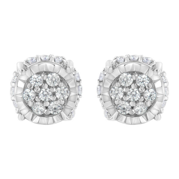 Diamond Classics&#40;tm&#41; 1/3ctw. Diamond Floral Stud Earrings - image 