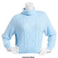 Juniors No Comment Drop Shoulder Cable Knit Turtleneck Sweater - image 3