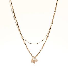 Ashley Cooper&#40;tm&#41; Bead & Stone Pendant Cluster Necklace