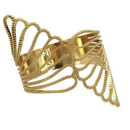Guess Gold-Tone Winged Cuff Bracelet