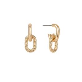 Gloria Vanderbilt Gold-Tone Rope Chain Link Post Earrings