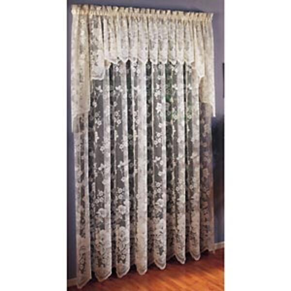 Floral Vine Rod Pocket Curtain Panel - image 
