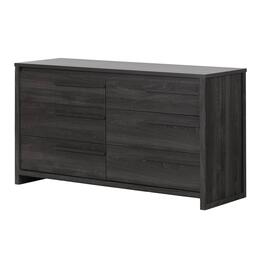 South Shore Lensky Grey Oak 6-Drawer Double Dresser