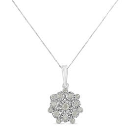 Diamond Classics&#40;tm&#41; 1/4ctw. Diamond Floral Cluster Pendant