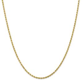 Unisex Gold Classics&#8482; 2mm. 14k Diamond Cut Rope Chain Necklace