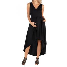 Womens 24/7 Comfort Apparel High Low Party Maternity Dress