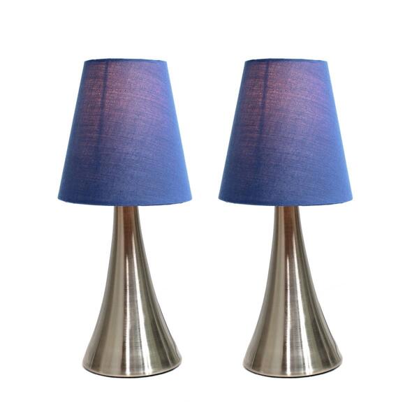 Simple Designs Valencia Touch Table Lamp Set w/Shade-Set of 2 - image 