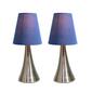 Simple Designs Valencia Touch Table Lamp Set w/Shade-Set of 2 - image 1