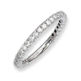 Sterling Silver Multi Stone Cubic Zirconia Ring