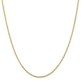 Unisex Gold Classics&#8482; 1.50mm. 14k Diamond Cut Rope 14in. Necklace