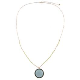 Ashley Cooper&#40;tm&#41; Gold-Tone Mint Circle Pendant Necklace