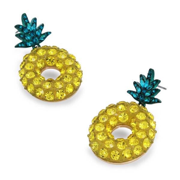 Betsey Johnson Pineapple Drop Earrings