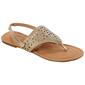 Womens Fifth & Luxe Shimmer Cut-Out Thong Sandals - image 1