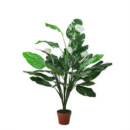 Northlight Seasonal 47.5" Artificial Peace Lily Potted Plant