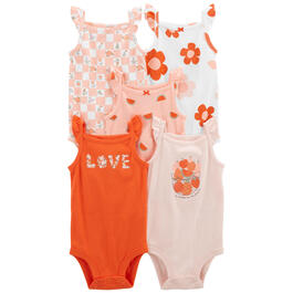 Baby Girl &#40;NB-24M&#41; Carter's&#40;R&#41; 5pk. Love Floral Tank Bodysuits