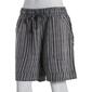 Womens Royalty 5in. Cuffed Stripe Shorts w/Pockets-Black - image 1