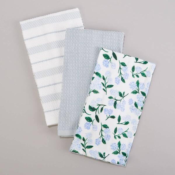 Set of 3 Hydrangeas Kitchen Towels - image 