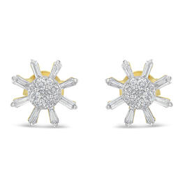 Diamond Classics&#40;tm&#41; 10kt. Sunburst Diamond Stud Earrings