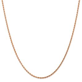 Unisex Gold Classics&#8482; 1.75mm. Rose Gold Diamond Cut Rope Necklace