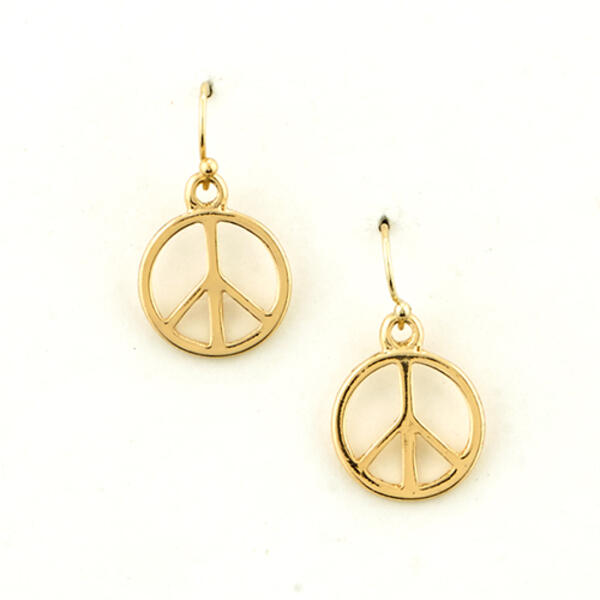 Freedom Nickel Free Peace Dangle Earrings - image 