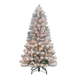 Puleo International Pre-Lit 4.5ft. Virginia Pine Christmas Tree