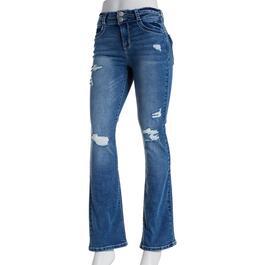 Juniors Almost Famous&#40;tm&#41; Distressed & Stitched High Rise Jeans