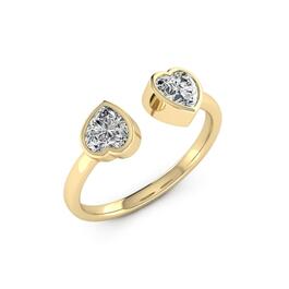 Moluxi&#8482; 14kt. Yellow Gold 1cts. Moissanite Heart Ring