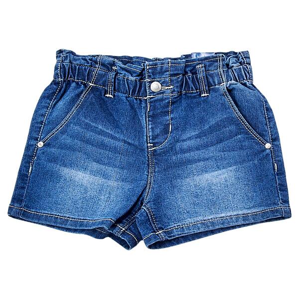 Girls &#40;4-6x&#41; Blue Spice Denim Paperbag Shorts - image 