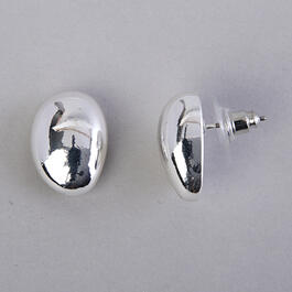 Chaps Silver-Tone Nugget Earrings