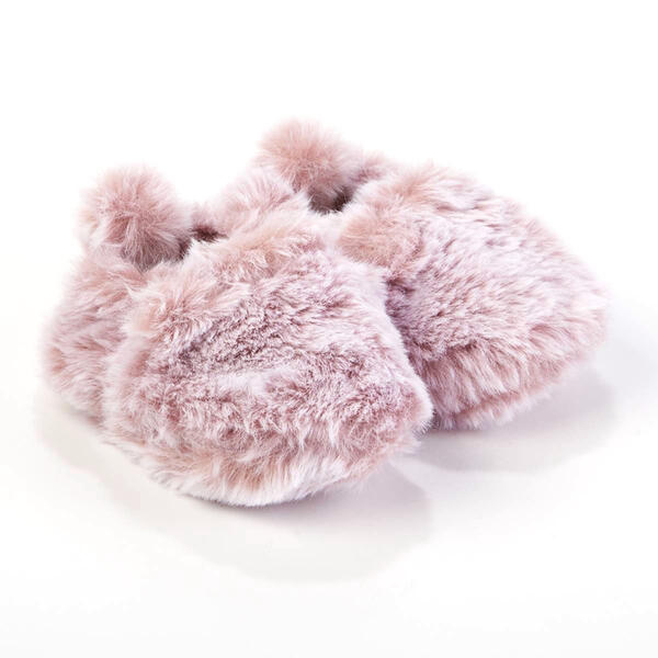 Baby Girl &#40;3-6M&#41; Just One You&#40;R&#41; Furry Bear Ears Slippers - image 