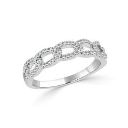 Gemstone Classics&#40;tm&#41; 14kt. White Gold Diamond Link Ring