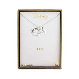 Shine Fine Silver Plated Crystal Mickey Mouse Pendant Necklace