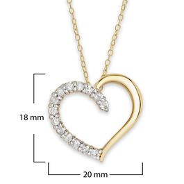 Gianni Argento Gold over Sterling Silver Open Heart Pendant