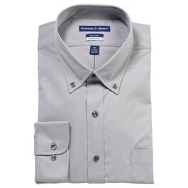 Mens Preswick & Moore Twill Dress Shirt - Dapple Grey Solid