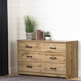 South Shore Tassio 6-Drawer Nordik Oak Double Dresser