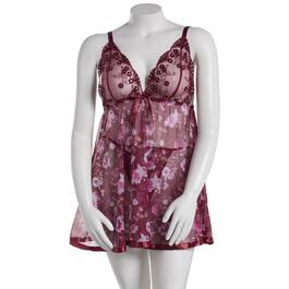 Plus Size Spree Intimates Lace and Mesh Babydoll