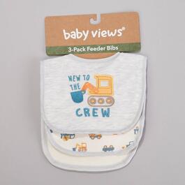 Baby Boy baby views&#40;R&#41; 3pk. Construction Crew Bibs