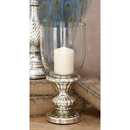 9th & Pike&#174; Silver Traditional Glass Candle Holder