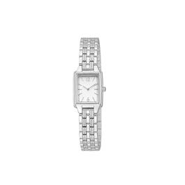 Womens Silver-Tone White Dial Quartz Watch - 14893S-07-H28