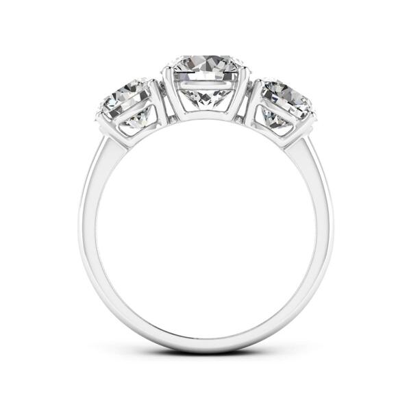 Moluxi&#8482; Sterling Silver 4ctw. Moissanite Ring