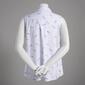 Womens Emily Daniels Sleeveless Shooting Stars Button Down Blouse - image 2