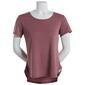 Womens Bally Fashions Leah Short Sleeve High Low Top - image 1