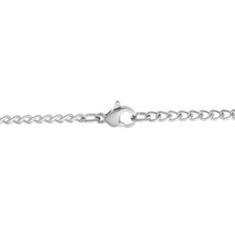 Mens Lynx Stainless Steel Oval Link Curb Chain Necklace