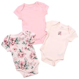 Baby Girl &#40;NB-9M&#41; Little Me 3pk. Dream Floral Bodysuits