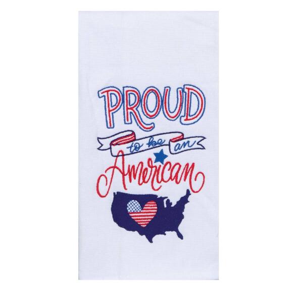 Kay Dee Proud American Embroidered Kitchen Towel - image 