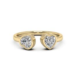 Moluxi&#40;tm&#41; 14kt. Yellow Gold 1cts. Moissanite Heart Ring