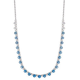 Splendere Sterling Silver Ombre Cubic Zirconia Necklace