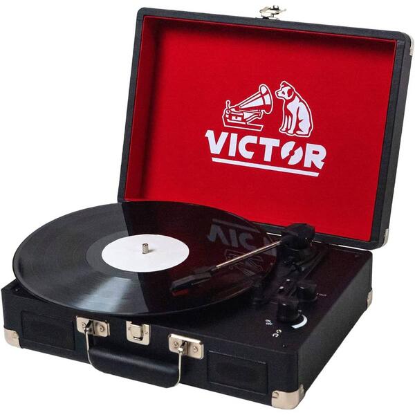 Victor Bluetooth Suitcase Turntable - Black - image 