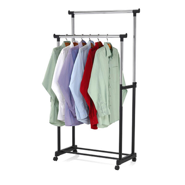 Home Basics Double Garment Rack - image 